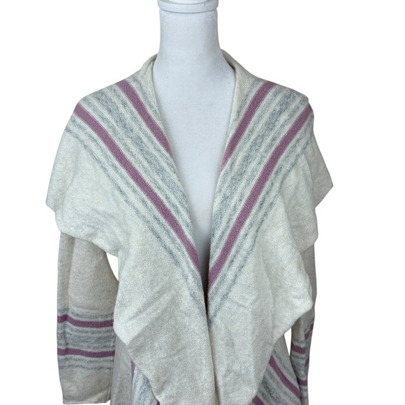 Eddie Bauer Sleepwear Cardigan Sweater Women's Small Cream Weekend Waterfall - Picture 2 of 10